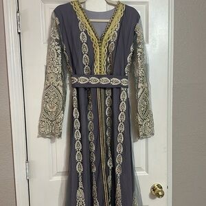 Lavender and Gold Kaftan